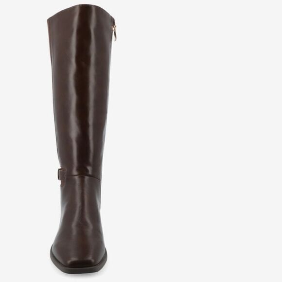 Journee Collection Londyn tall dark brown boot with stretch gore size 6.5 NWT - Picture 5 of 10